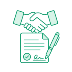 Contract negotiation icon