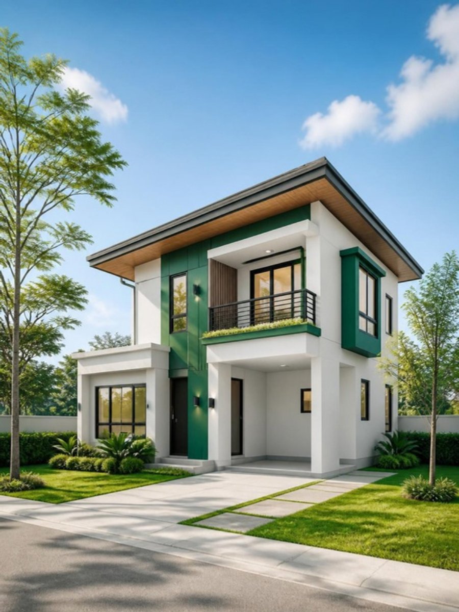 Modern house and lot illustration
